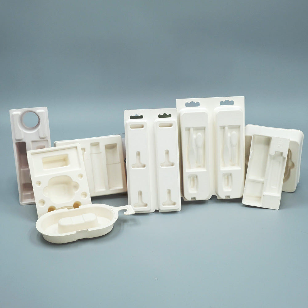 Cabezal de repuesto para cepillo de dientes ecológico con inserto de pulpa moldeada