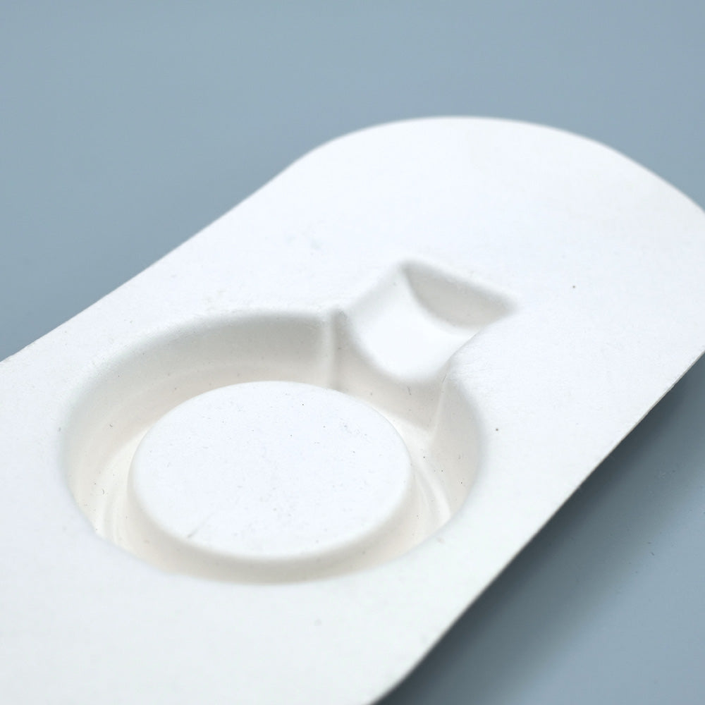 Bandeja de pulpa de papel para botellas de perfume sostenibles