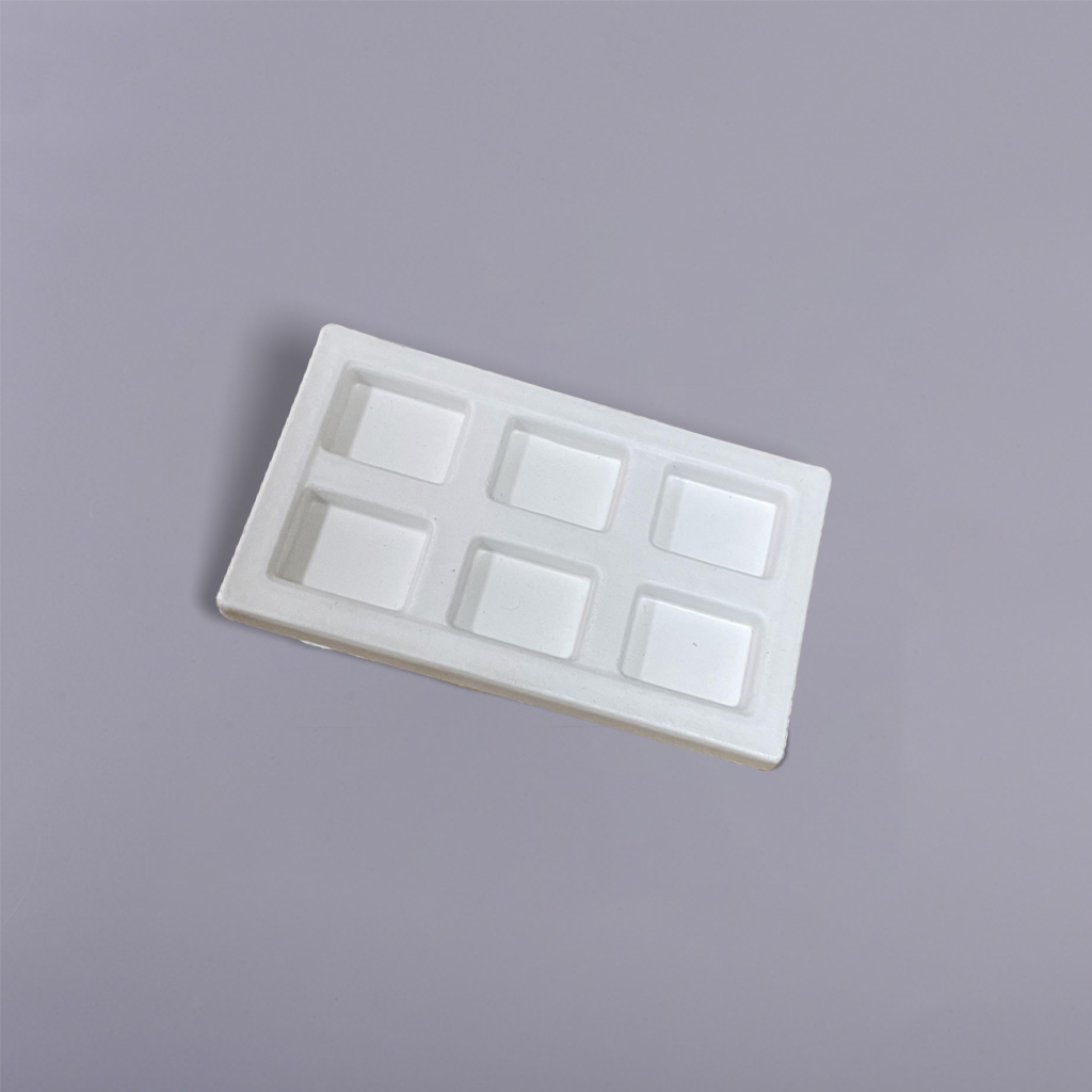 Sustainable Pulp Molded Eyeshadow Palette Packaging Insert