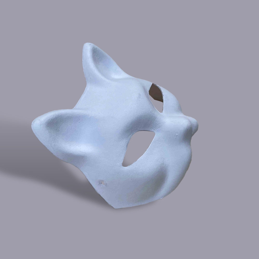 DIY Molded Pulp Mask Prom Cat Face Mask Blank Kids Hand-painted