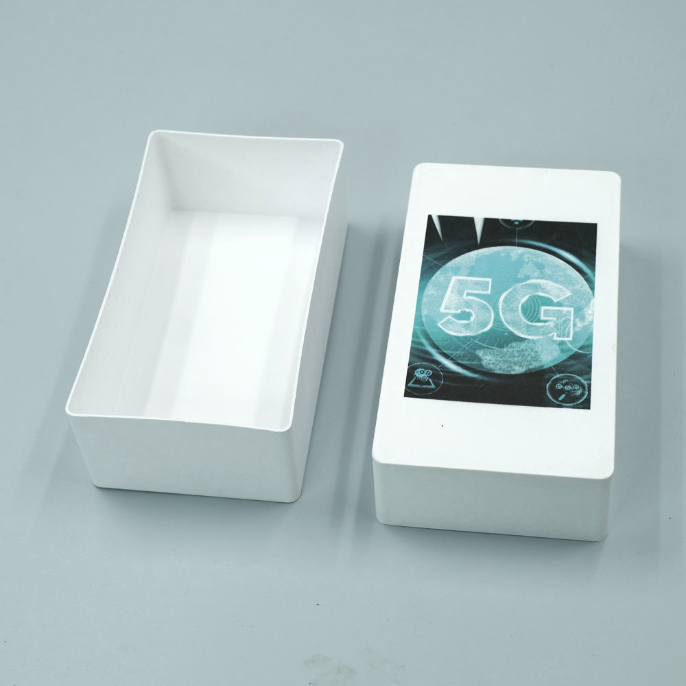 Caja de embalaje para teléfonos inteligentes moldeada con pulpa biodegradable