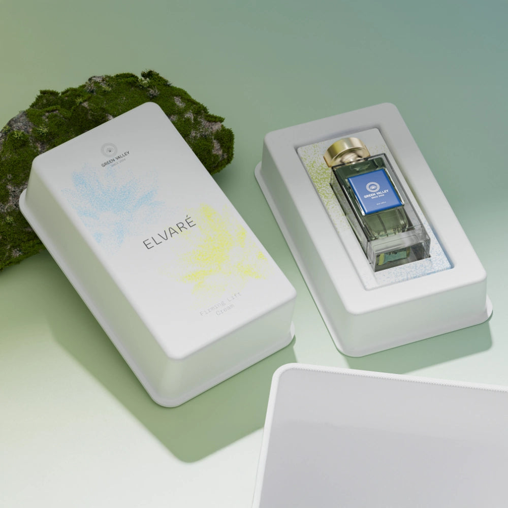Blue Yellow Print Biodegradable Perfume Box Wholesale - Otarapack