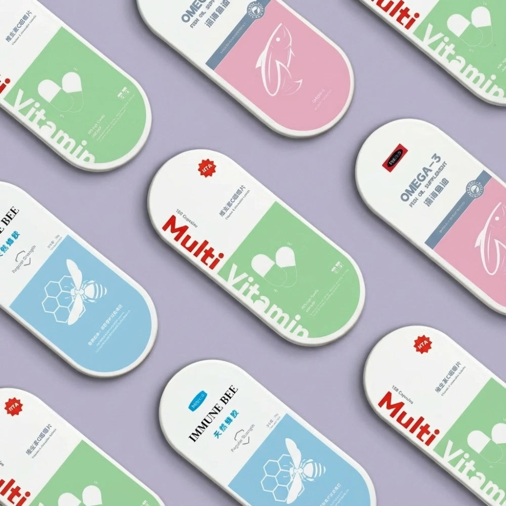 Natural Fish Oil Softgel Capsule-Shaped Molded Pulp Packaging