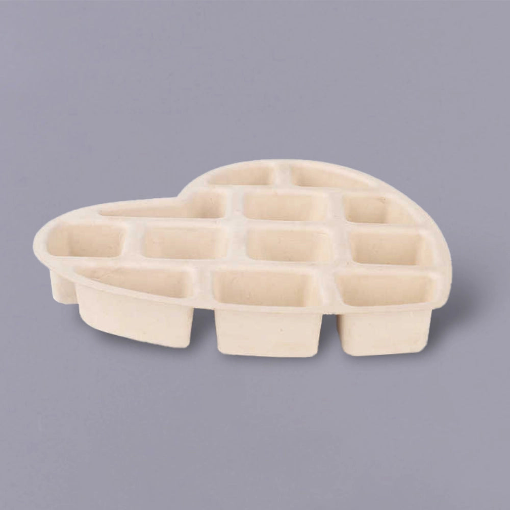 Compostable Heart-Shaped Chocolate Molded Pulp Tray