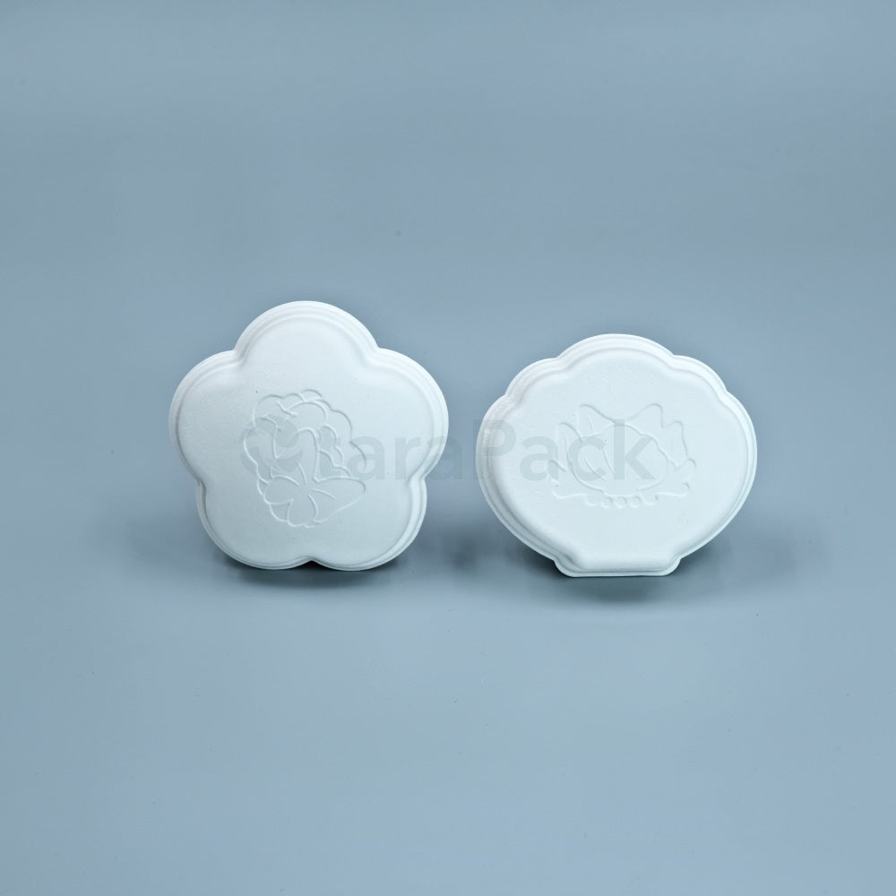 Embalaje de bagazo natural de fibra moldeada con forma de concha marina