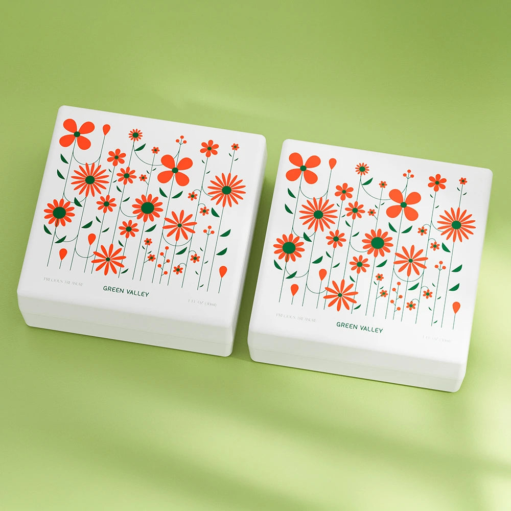 Orange Daisy Print Molded Pulp Perfume Gift Box