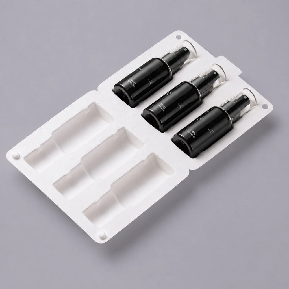 Three Bottle Sleeve Clamshell Sample Packaging Wholesale