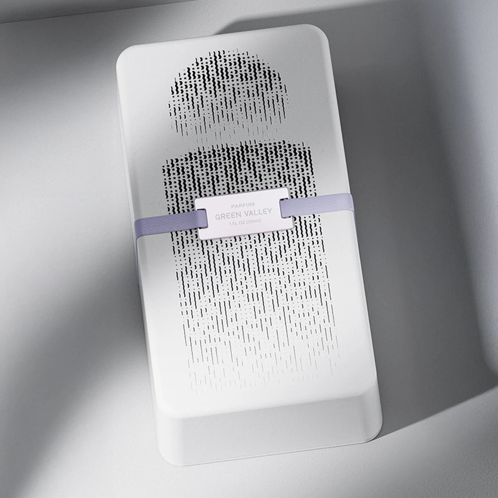 Gradient Halftone Dot Wave Pattern Molded Pulp Perfume Box