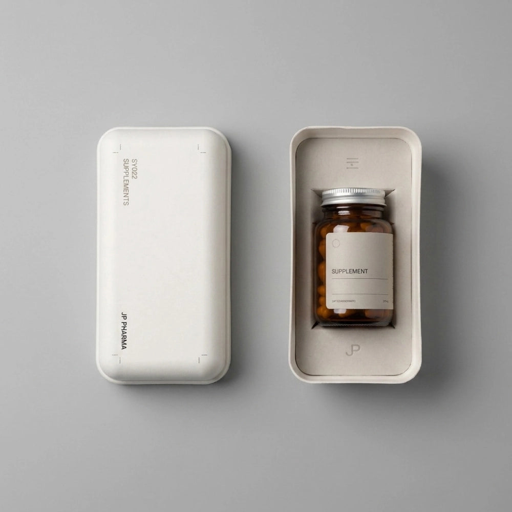 White Minimalist Eco-Friendly Health Supplement Box