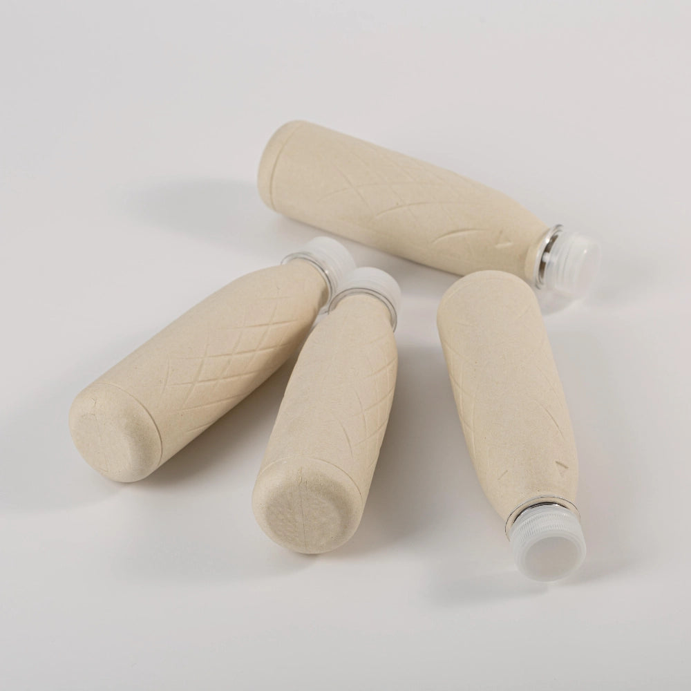 Sustainable Molded Pulp Water Paper Bottle Packaging