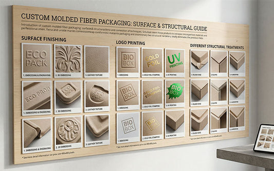 Custom Molded Pulp Packaging Guide: Surface Finishing and Logo Customization