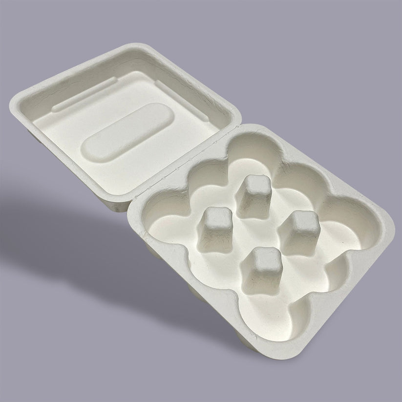 Coffee Capsules 9pcs Bagasse Clamshell Packaging