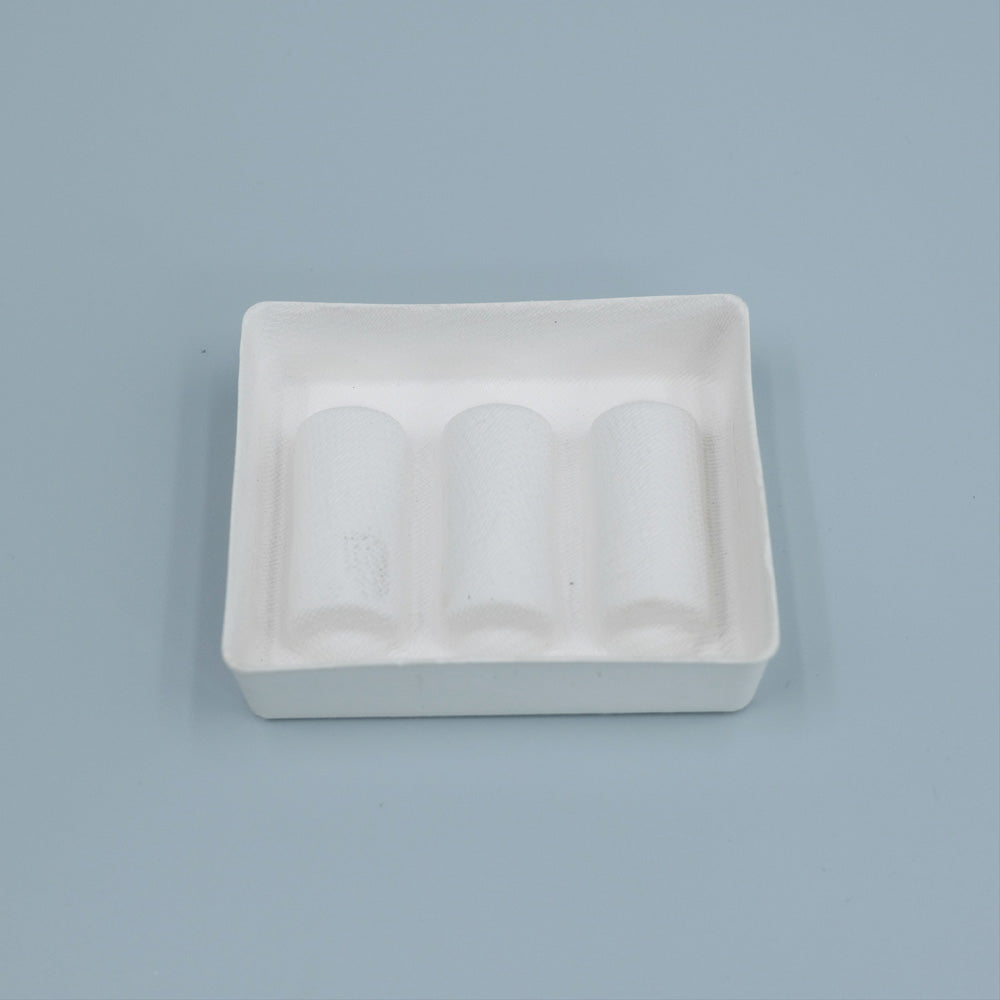 Eco Friendly 3 Bottle Molded Pulp Tray