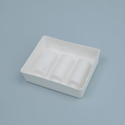 Eco Friendly 3 Bottle Molded Pulp Tray