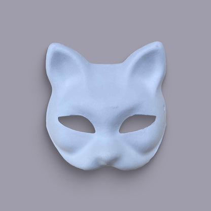 Pulp Mask Material OtaraPack | DIY Molded Pulp Mask Prom Cat Face Mask Blank Hand-painted ...