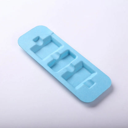 Blue Color Cosmetic Products Molded Pulp Tray