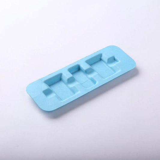 Blue Color Cosmetic Products Molded Pulp Tray