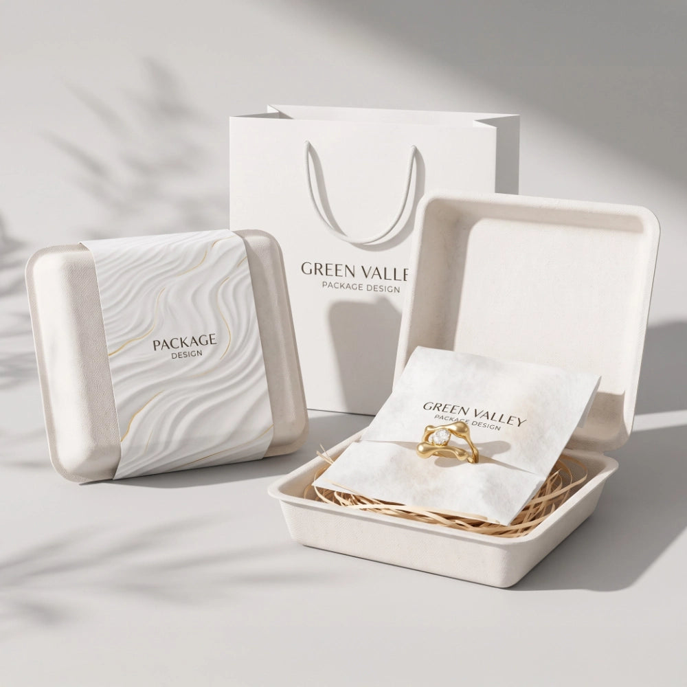 Biodegradable Jewelry Watch Eco Friendly Packaging Box