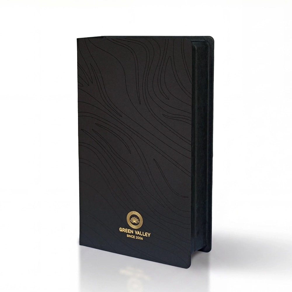Black Wave Emboss Stock Mold Perfume Box Wholesale - Otarapack
