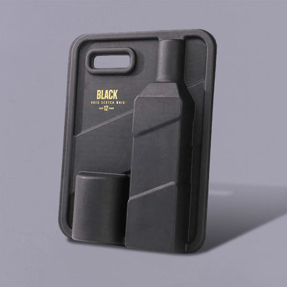 Black Wet-Pressed Pulp Molded Beverage Packaging Box