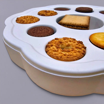Molded Pulp Biscuit Storage Blossom-shaped Box