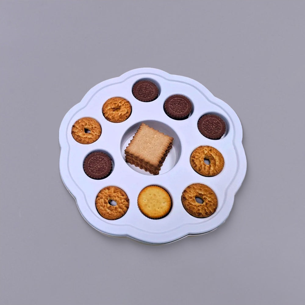 Molded Pulp Biscuit Storage Blossom-shaped Box