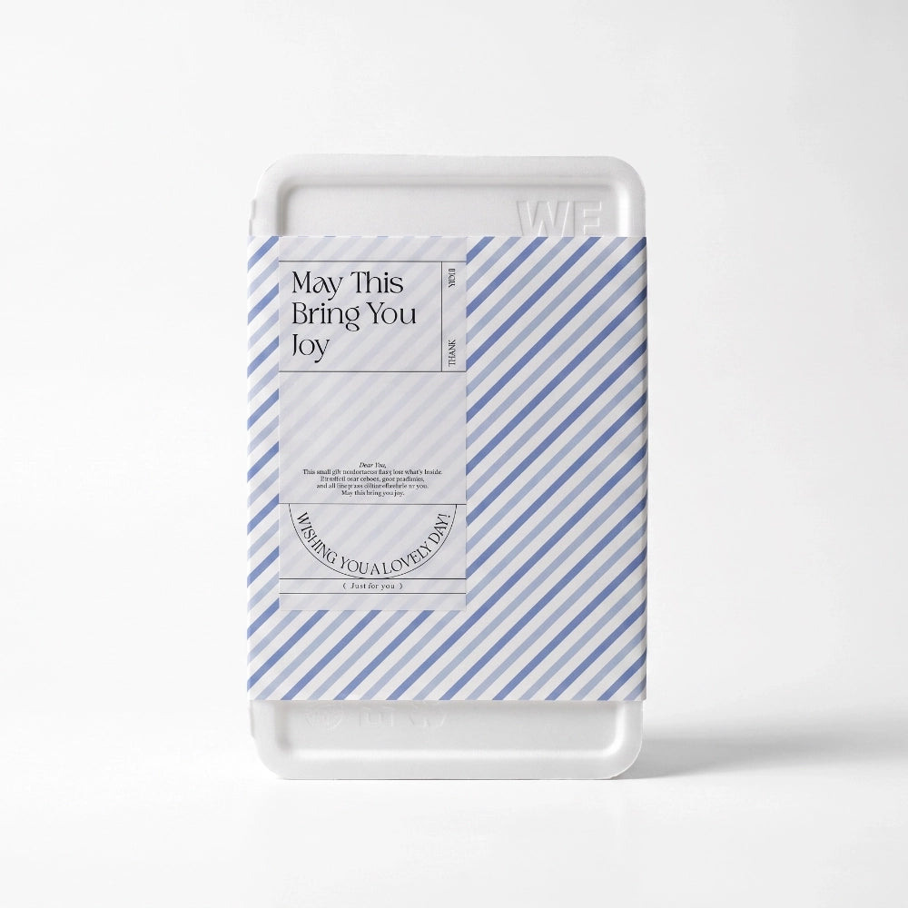 Luxury Blue Stripe Sustainable Perfume Box Suppliers