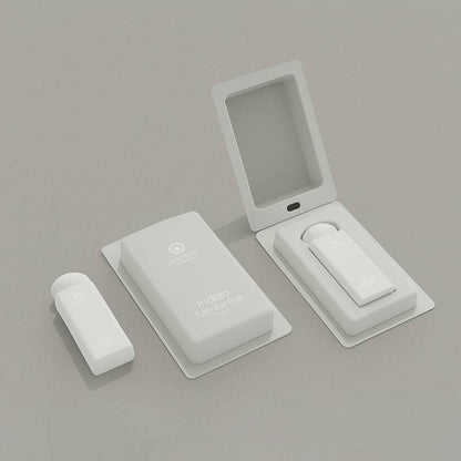 Botella de perfume con forma de nube única, embalaje ecológico.