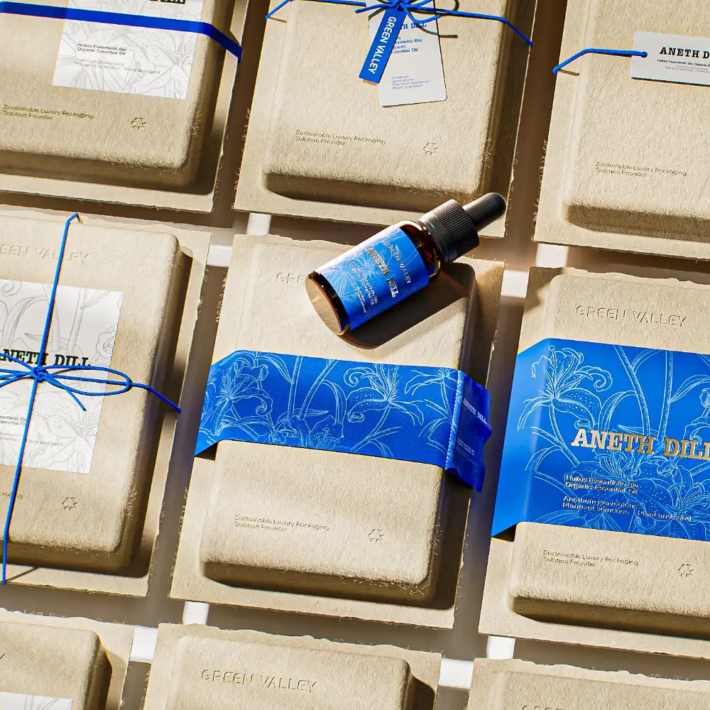 Blue Clamshell Essential Oil Packaging Wholesale