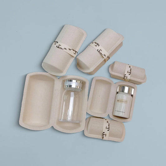 Leather Texture Pulp Biodegradable Cosmetics Packaging