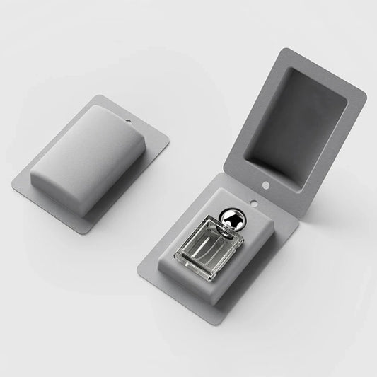 Grey Pulp Clamshell Biodegradable Perfume Packaging
