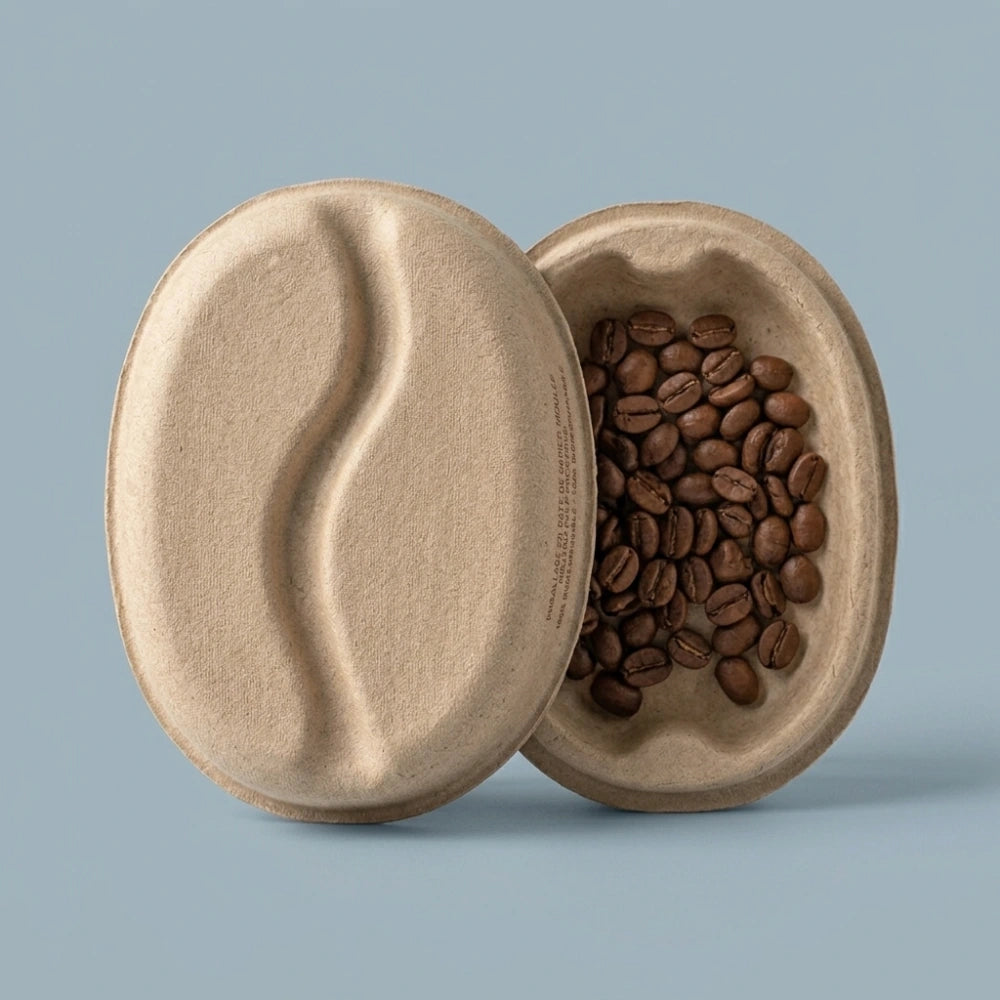 Coffee Bean Shape Design Eco Friendly Coffee Packaging
