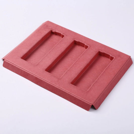 Eco Friendly Red Pulp Tray Cosmetic Eco Packaging