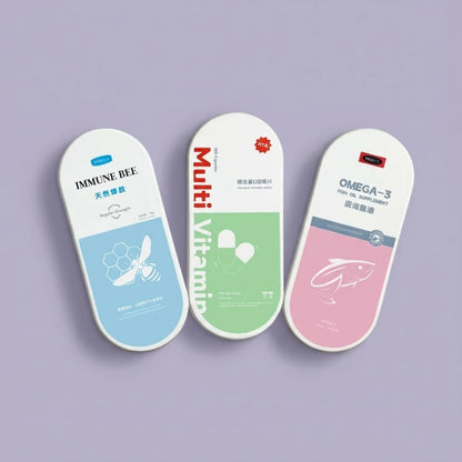 Natural Fish Oil Softgel Capsule-Shaped Molded Pulp Packaging