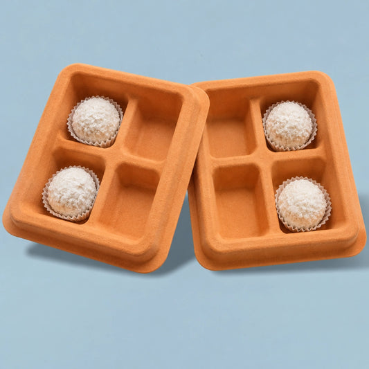 Custom Sugarcane Pulp Chocolate Insert Tray