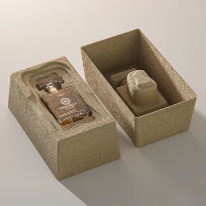 Wood Color Biodegradable Molded Pulp Perfume Packaging Insert