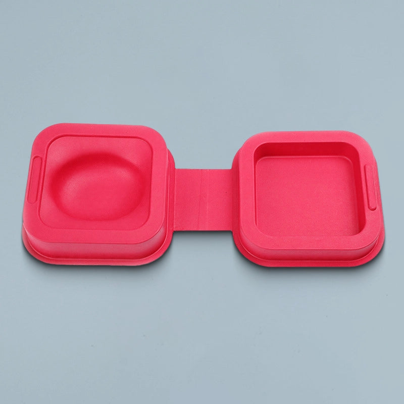 Faux Leather Texture Flip-Top Box