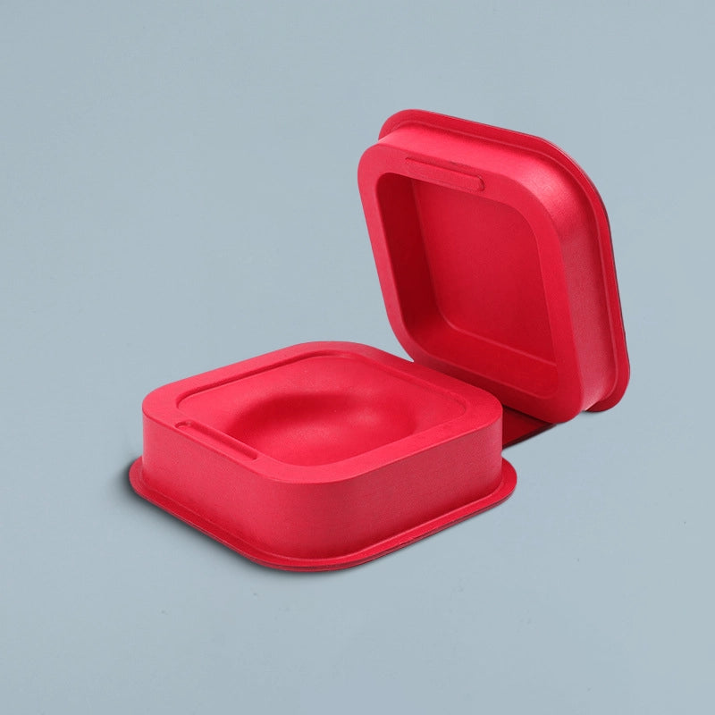 Faux Leather Texture Flip-Top Box