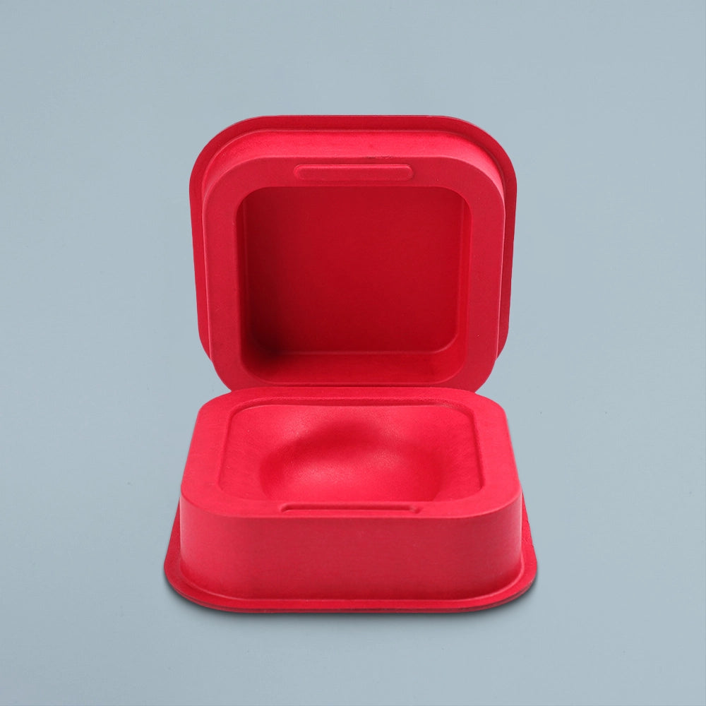 Faux Leather Texture Flip-Top Box