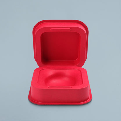 Faux Leather Texture Flip-Top Box