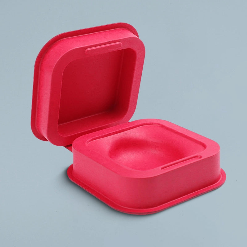 Faux Leather Texture Flip-Top Box