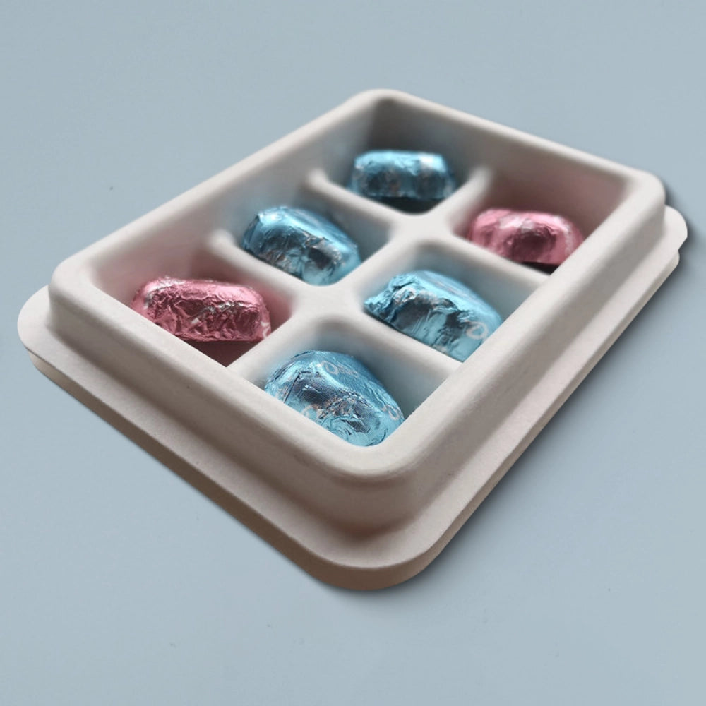 Custom Sugarcane Pulp Chocolate Insert Tray