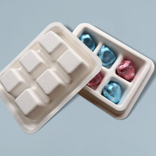 Custom Sugarcane Pulp Chocolate Insert Tray