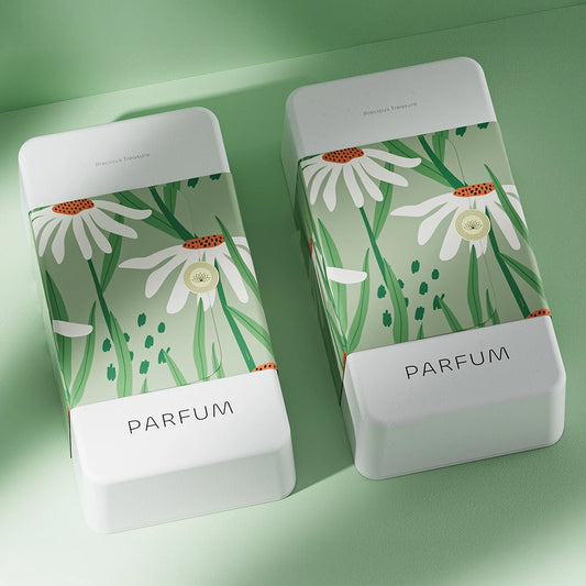 Botanical Illustration Design Sustainable Perfume Box