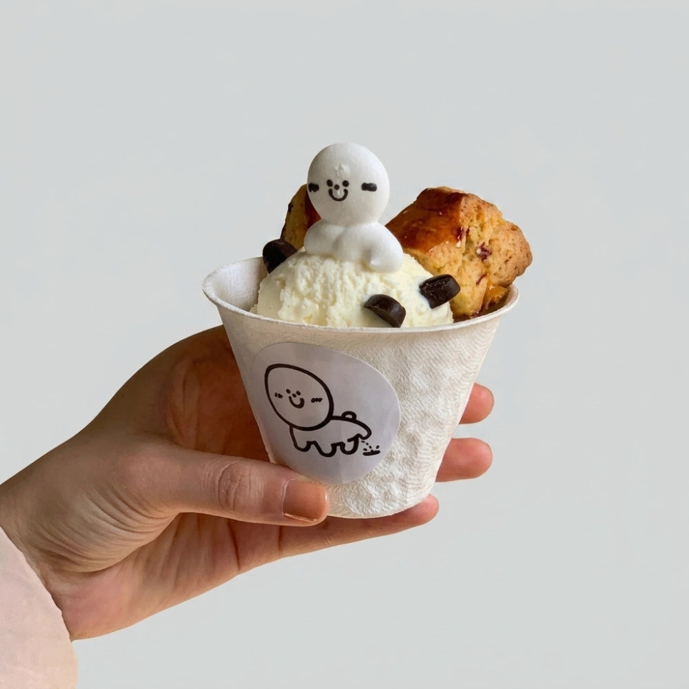 Hammered Pattern Biodegradable Eco Friendly Ice Cream Cup
