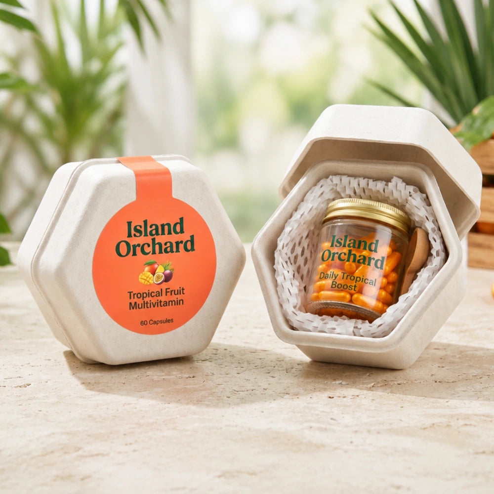 Special Hexagonal Molded Pulp Supplement Box