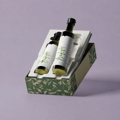 Floral Twin Bottle Sesame Oil Gift Box Wholesale