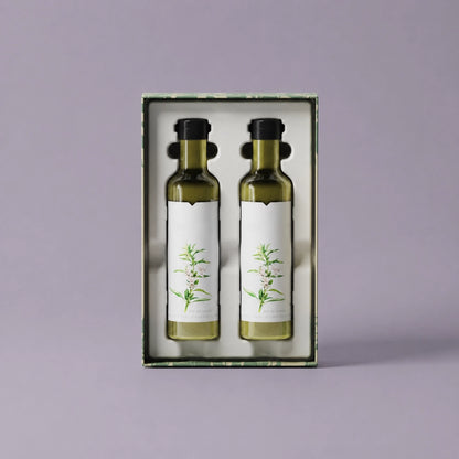 Floral Twin Bottle Sesame Oil Gift Box Wholesale