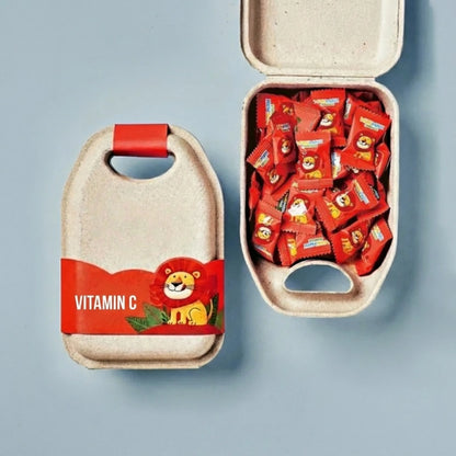 Molded Pulp Box for Children's Vitamin C Gummies