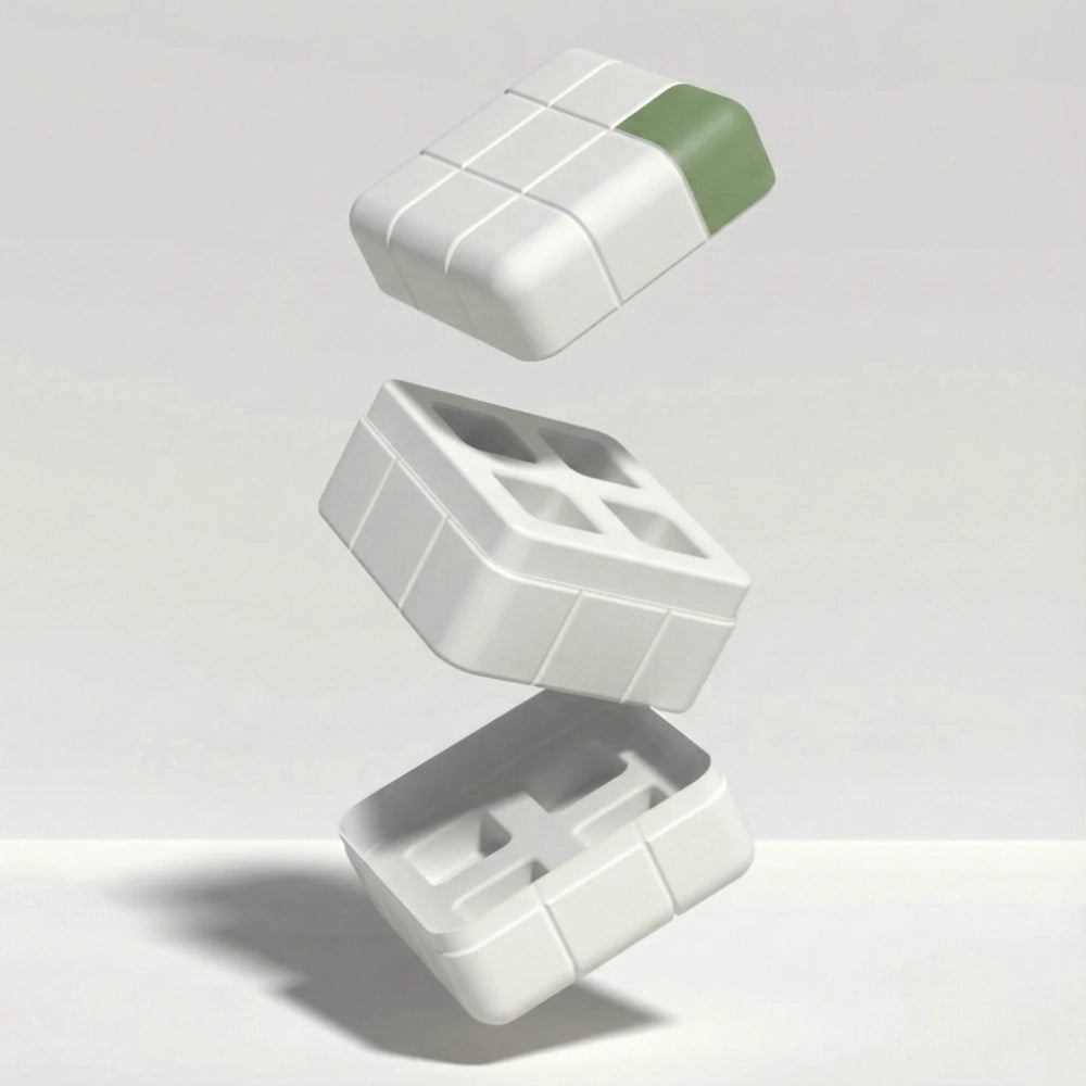 Cube-Shaped Beauty Supplement Eco Packaging